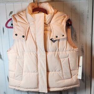 Roxy Puffer Vest - Light Pink
